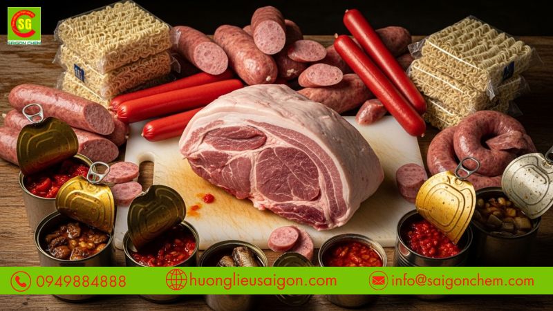 Hương thịt heo được dùng trong thịt chế biến và đồ hộp