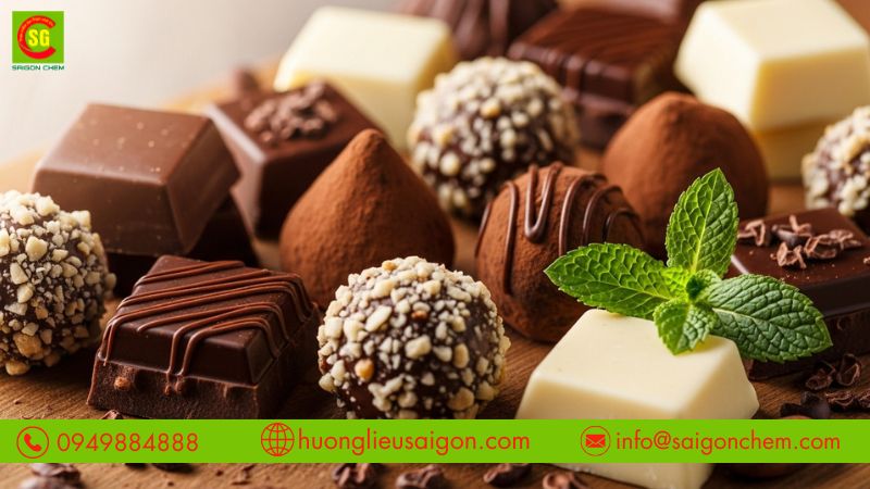 Ứng dụng hương socola phổ biến trong bánh kẹo và đồ uống