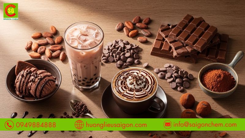 Ứng dụng hương socola dùng để làm gì trong đồ uống